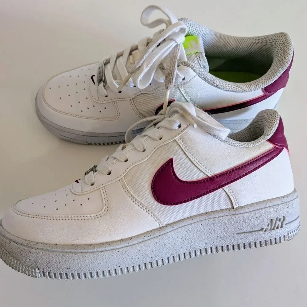 Nike  Air Force 1 Crater Next Nature White Sangria Size 6.5Y women's 8